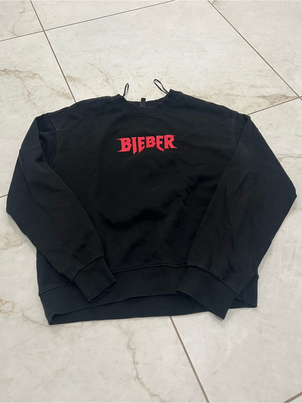 Justin Bieber Black Purpose Tour Crewneck Sweatshirt Size Small